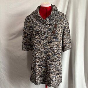 Christopher   Banks Women's Cowl Neck Sweater - Black and Gray